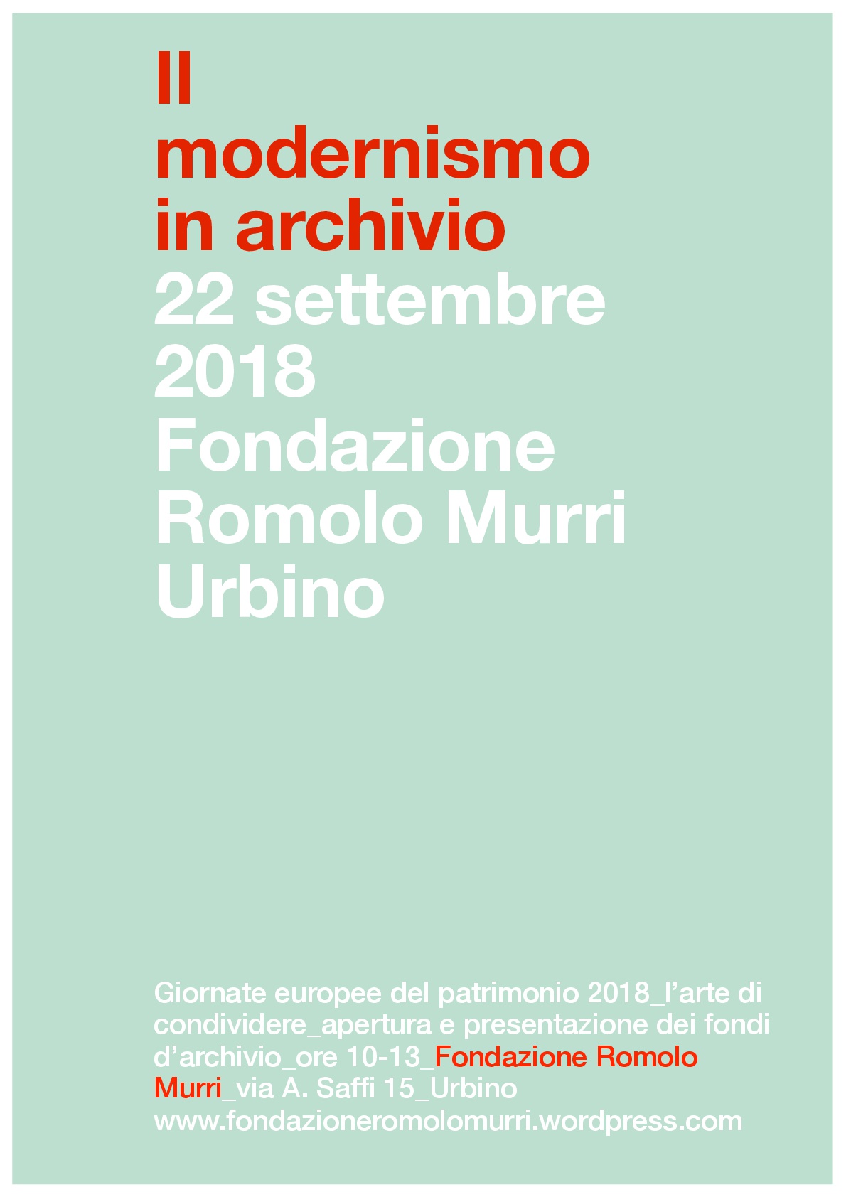 Il modernismo in archivio